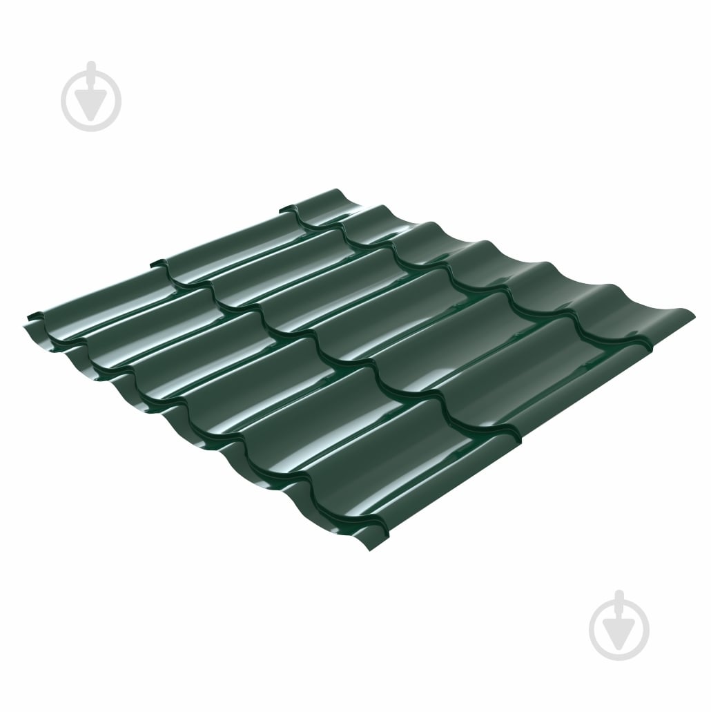 Металочерепиця PSM PROFILE 1180x2250 мм RAL 6005 зелена - фото 2
