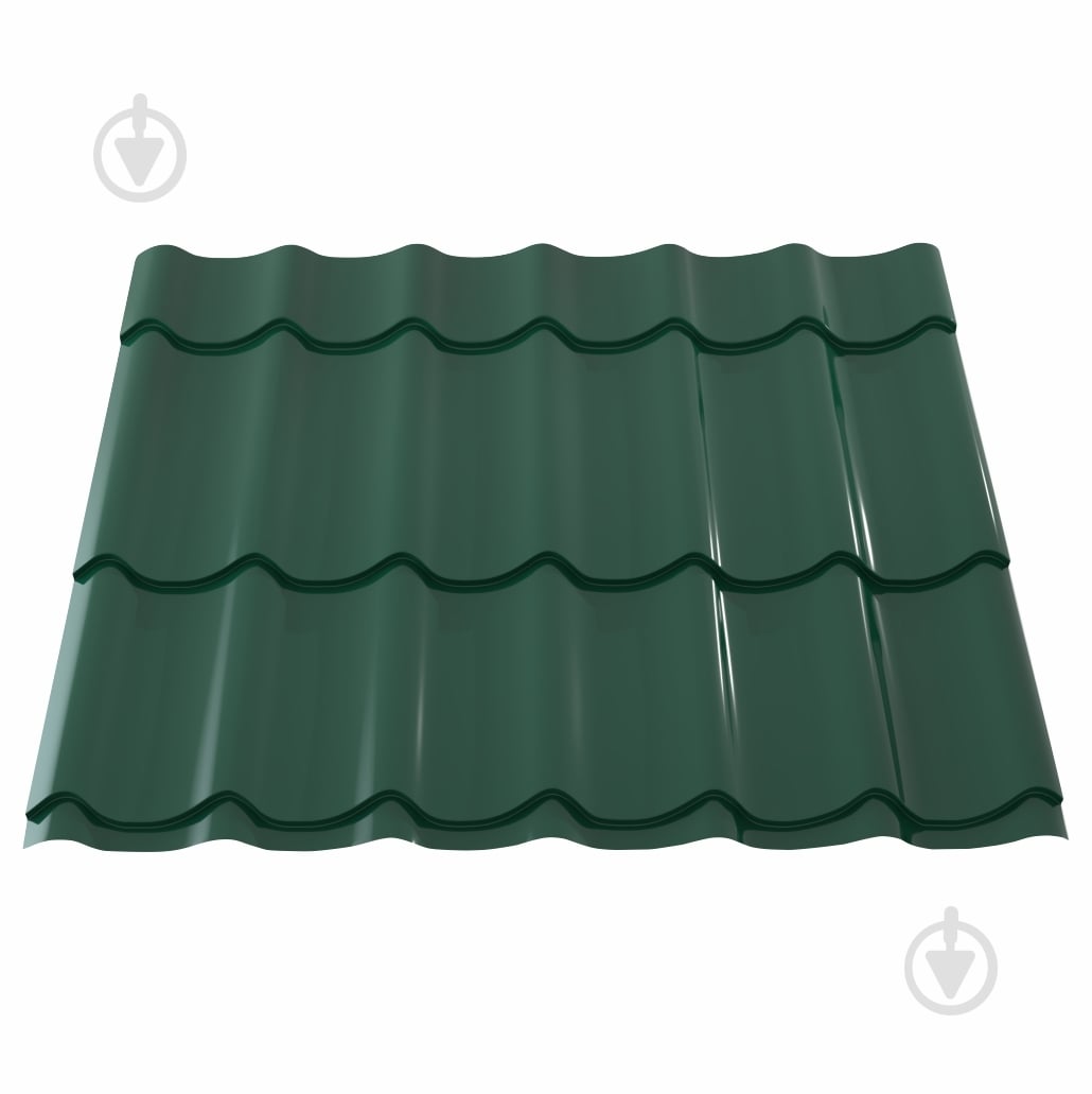 Металочерепиця PSM PROFILE 1180x2250 мм RAL 6005 зелена - фото 1