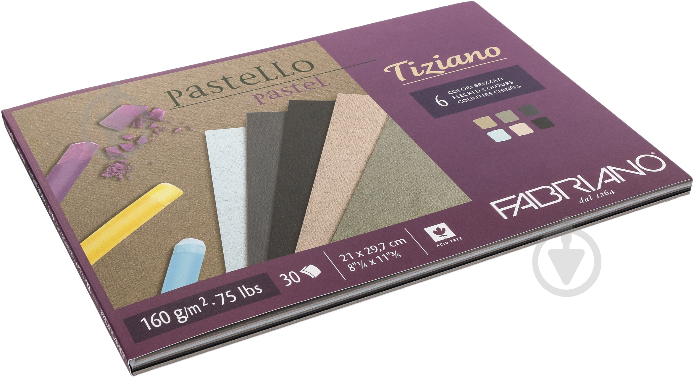 Склейка для пастели Tiziano A4 21x29,7 см 160 г/м² 30 листов Fabriano - фото 2 Склейка для пастели Tiziano A4 21x29,7 см 160 г/м² 30 листов Fabriano - фото 2
