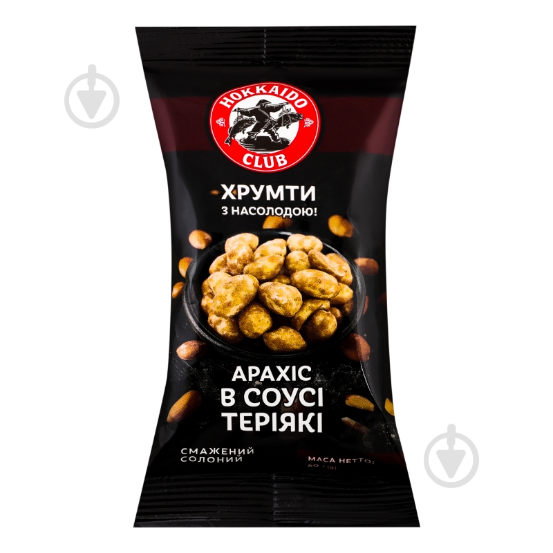 Арахис жареный Hokkaido Club в соусе Терияки 60 г - фото 1 Арахис жареный Hokkaido Club в соусе Терияки 60 г - фото 1