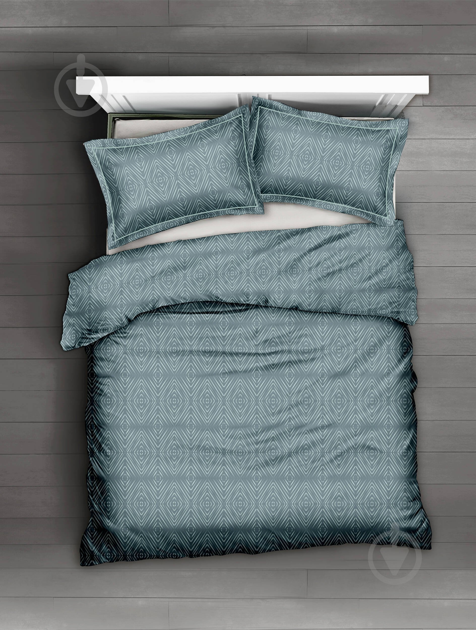 Простынь Rhomb 2 230x240 см зеленый La Nuit - фото 3