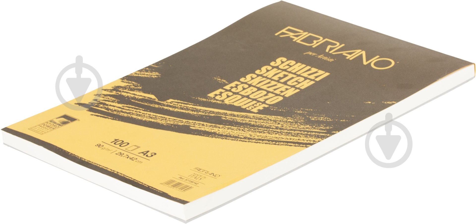 Склейка для экскизов Schizzi Sketch A3 29,7х42 см 90 г/м² 100 листов Fabriano - фото 2