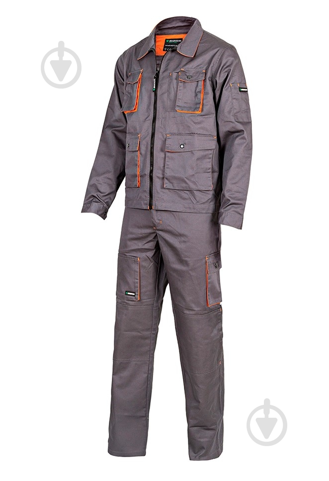 Брюки рабочие Sizam Newcastle р. XXXL 31209 серый с оранжевым - фото 3 Брюки рабочие Sizam Newcastle р. XXXL 31209 серый с оранжевым - фото 3