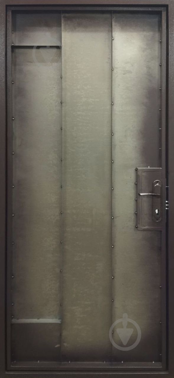 Двері вхідні Техно 1 RAL 8017 2040х860 мм праві - фото 2