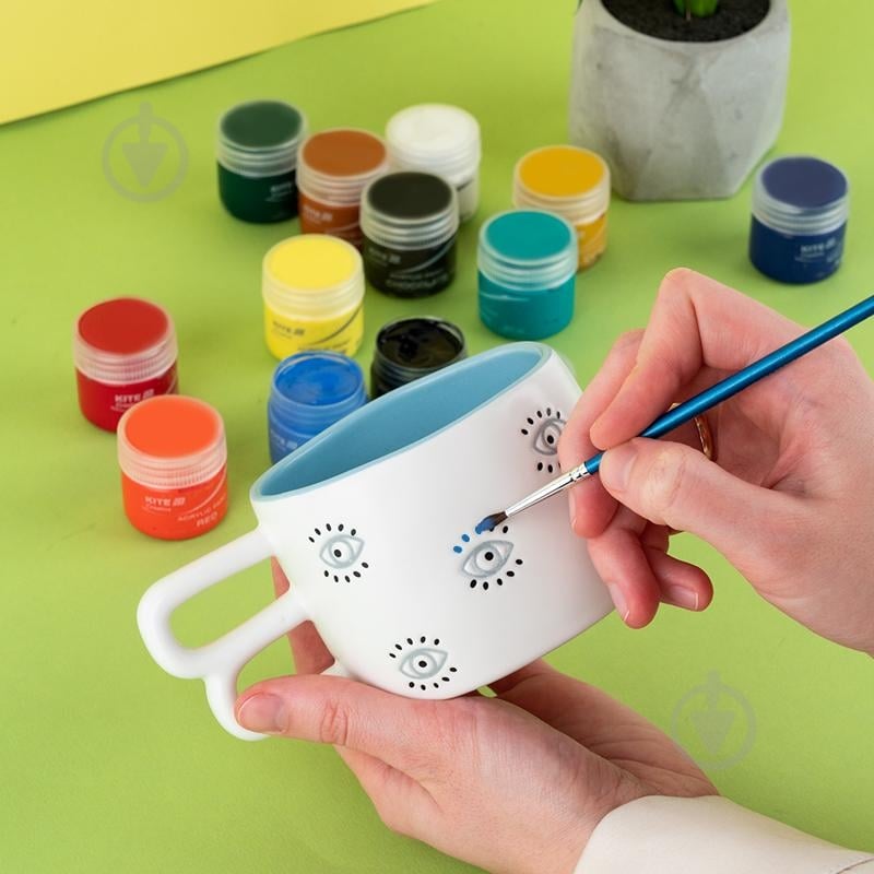 Набір акрилових фарб 12 кольорів Creative K-275 20 мл KITE - фото 5 Набір акрилових фарб 12 кольорів Creative K-275 20 мл KITE - фото 5