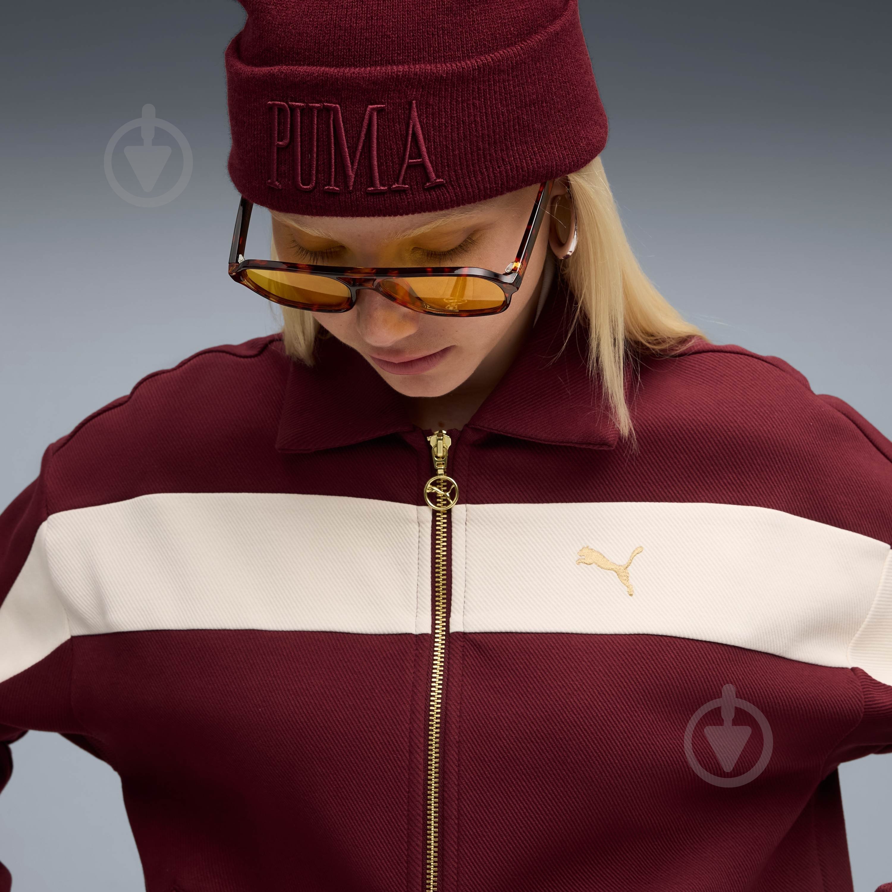 Джемпер Puma T7 Relaxed Track Jacket 63213796 р.M бордовый - фото 3