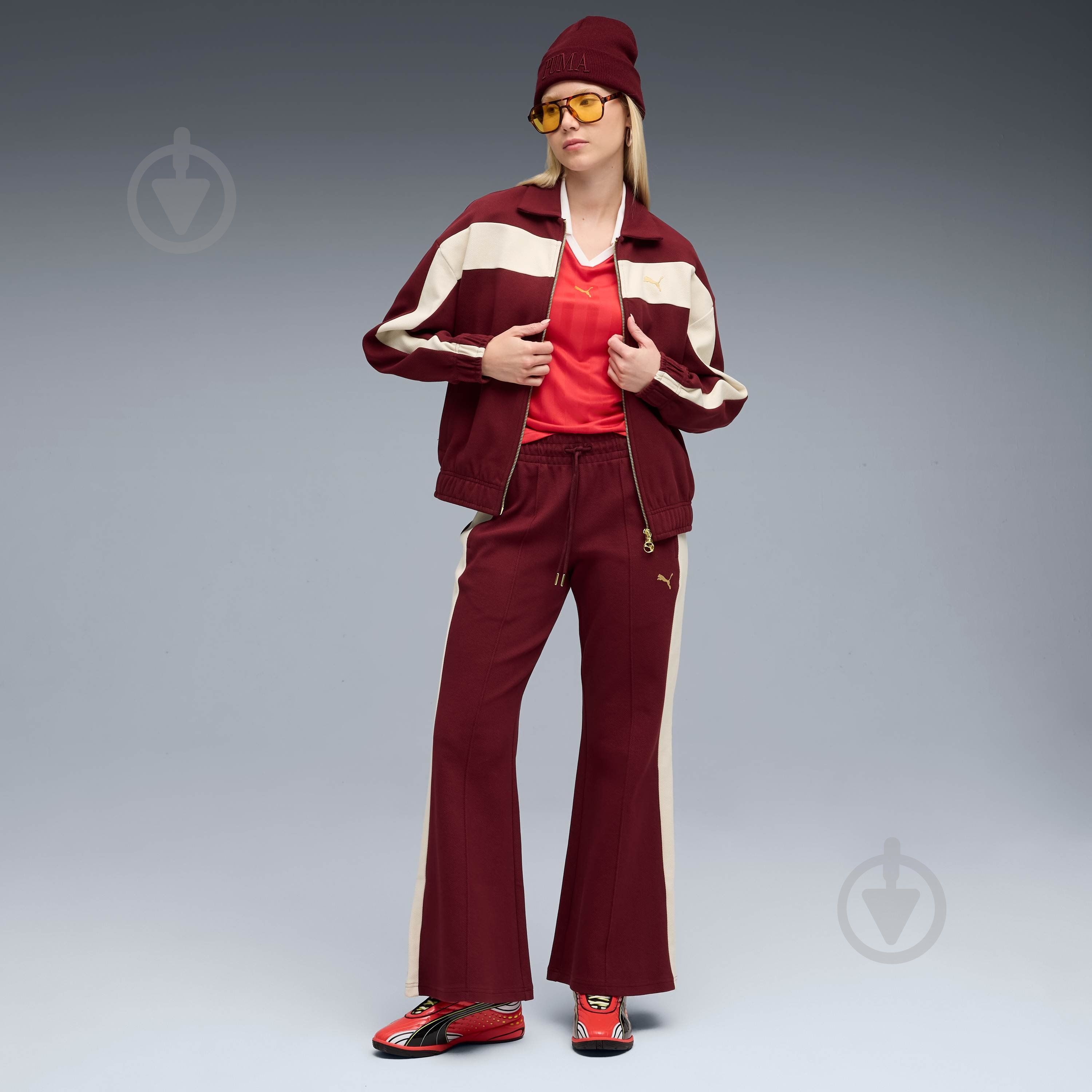 Джемпер Puma T7 Relaxed Track Jacket 63213796 р.M бордовый - фото 5