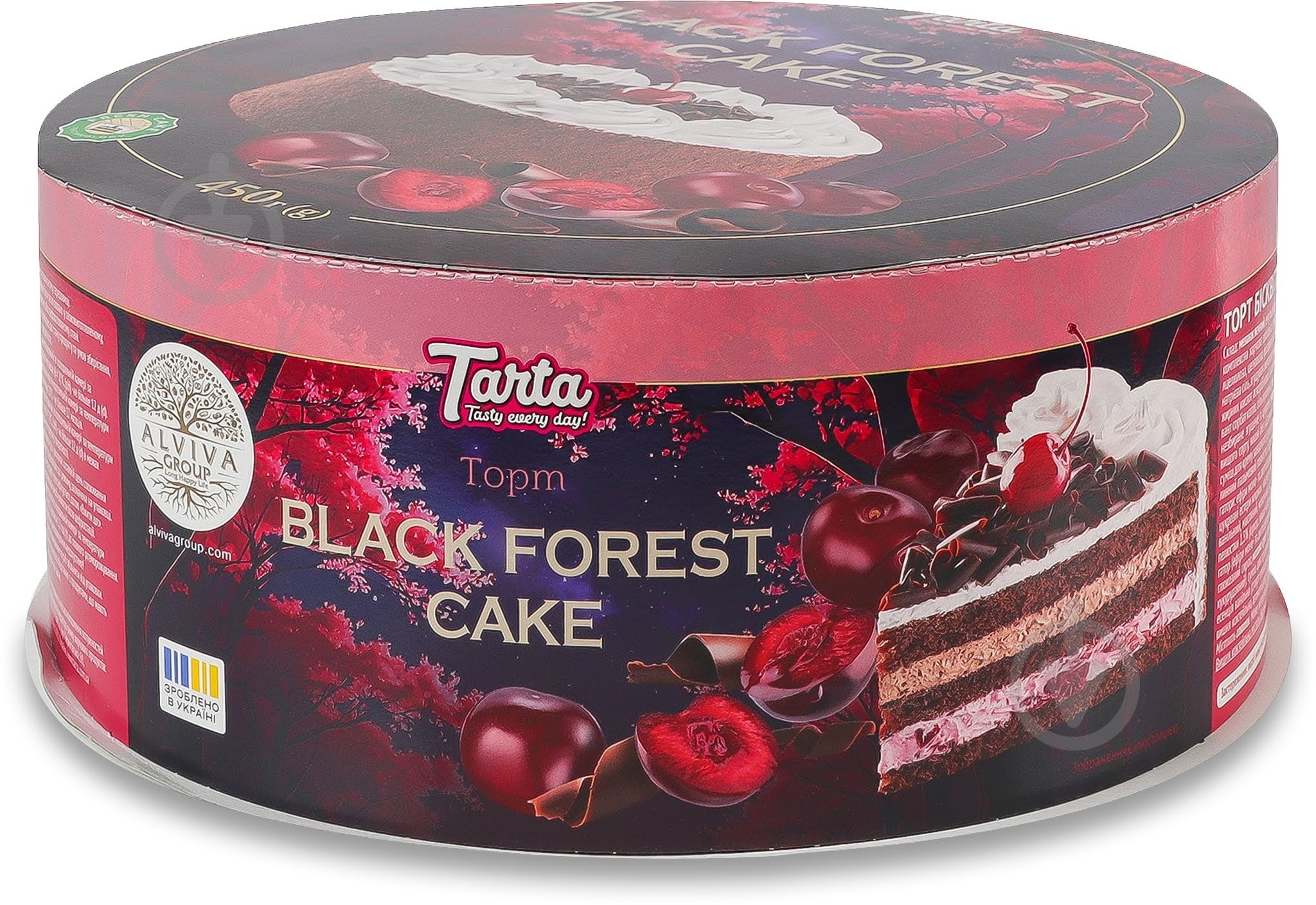 Торт Tarta бисквитный Black forest cake 450 г - фото 1