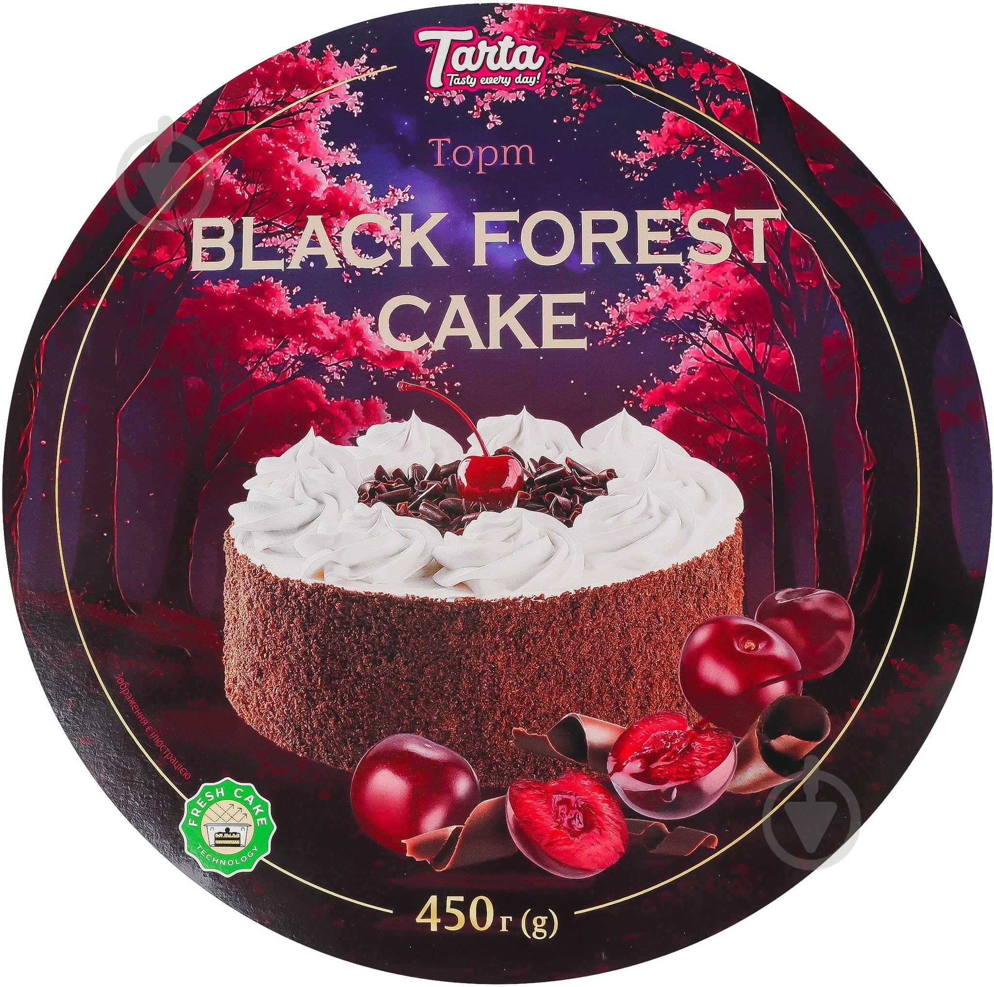 Торт Tarta бисквитный Black forest cake 450 г - фото 6