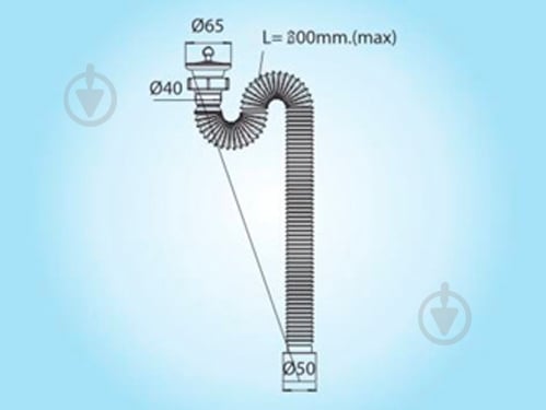 Сифон для умывальника SoloPlast Гофра Г0015 - фото 2
