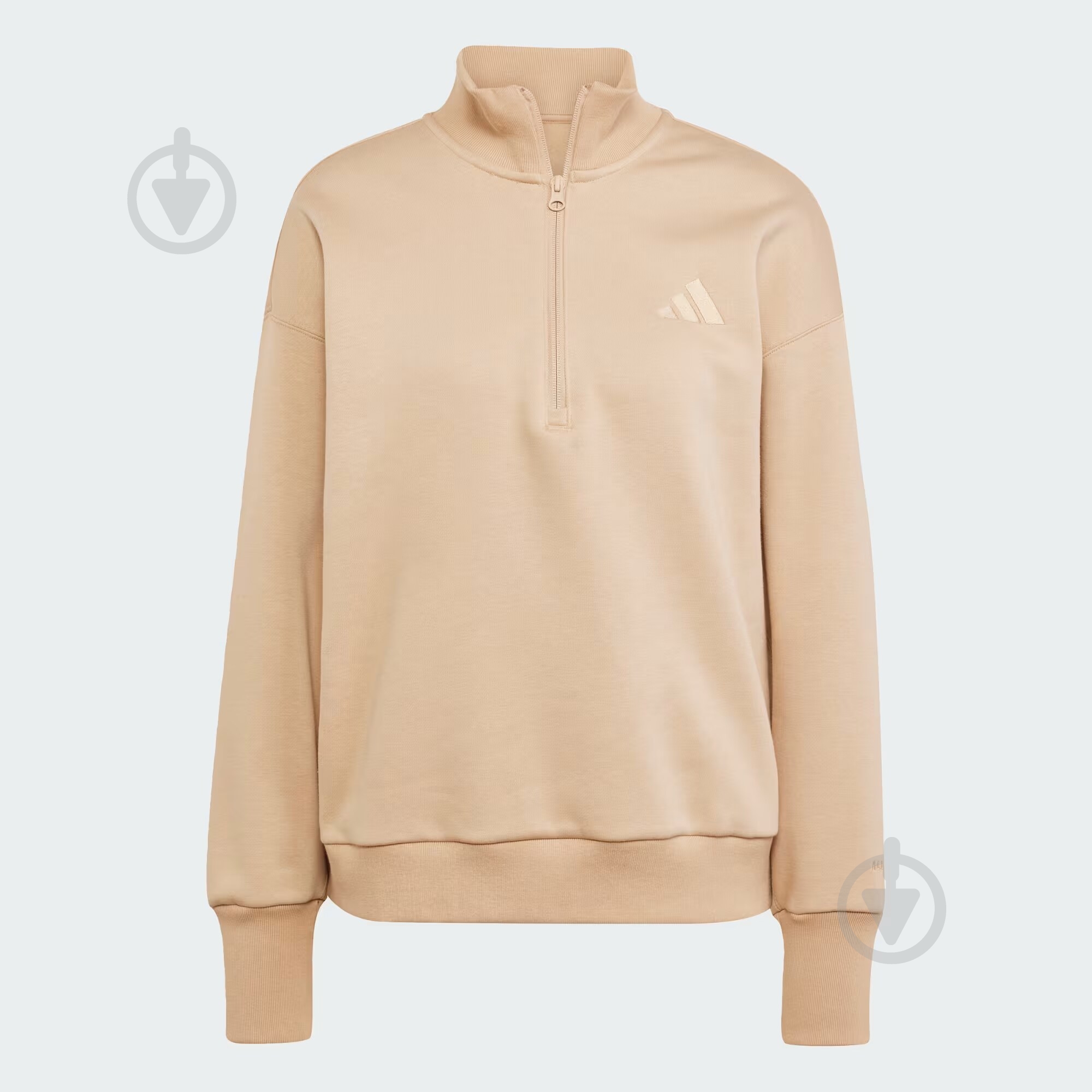 Джемпер Adidas ALL SZN Fleece Loose Quarter-Zip JV7248 р.M коричневий - фото 7 Джемпер Adidas ALL SZN Fleece Loose Quarter-Zip JV7248 р.M коричневий - фото 7
