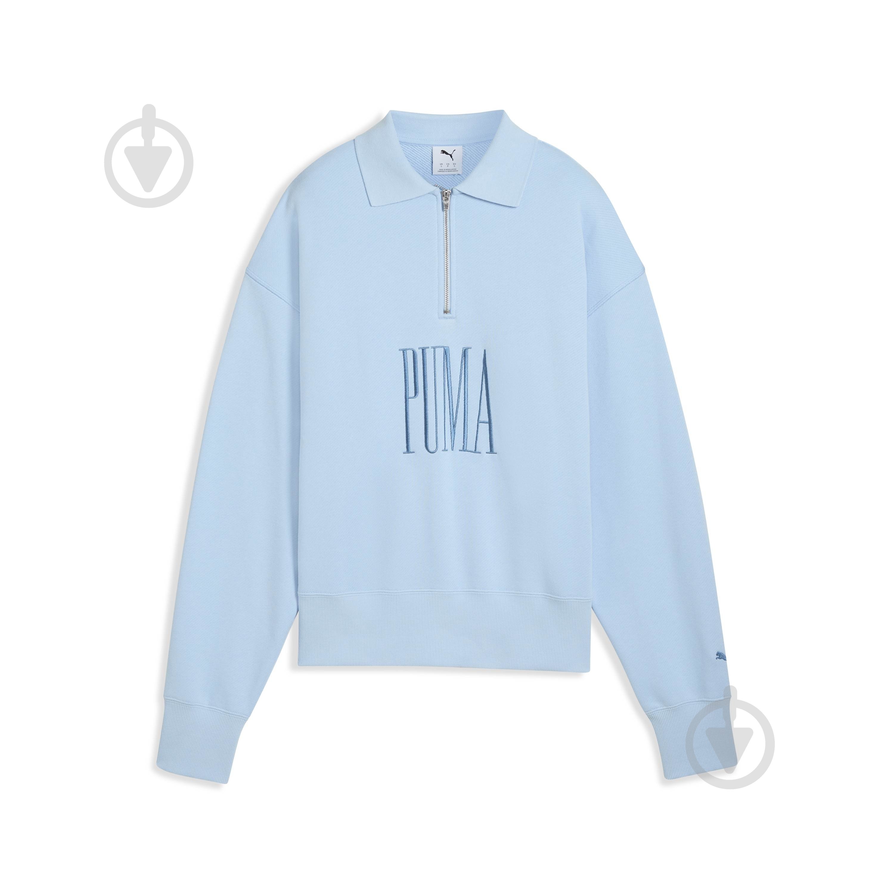 Свитшот Puma PREMIUM ESS Oversized Graphic Polo Crew 63205648 р.M синий - фото 4