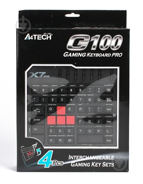 Клавиатура игровая A4Tech (G100 USB (Black)) black - фото 4 Клавиатура игровая A4Tech (G100 USB (Black)) black - фото 4