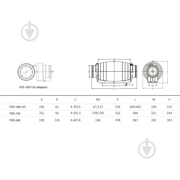 Вентилятор канальный BINETTI FDS-200 - фото 6 Вентилятор канальный BINETTI FDS-200 - фото 6