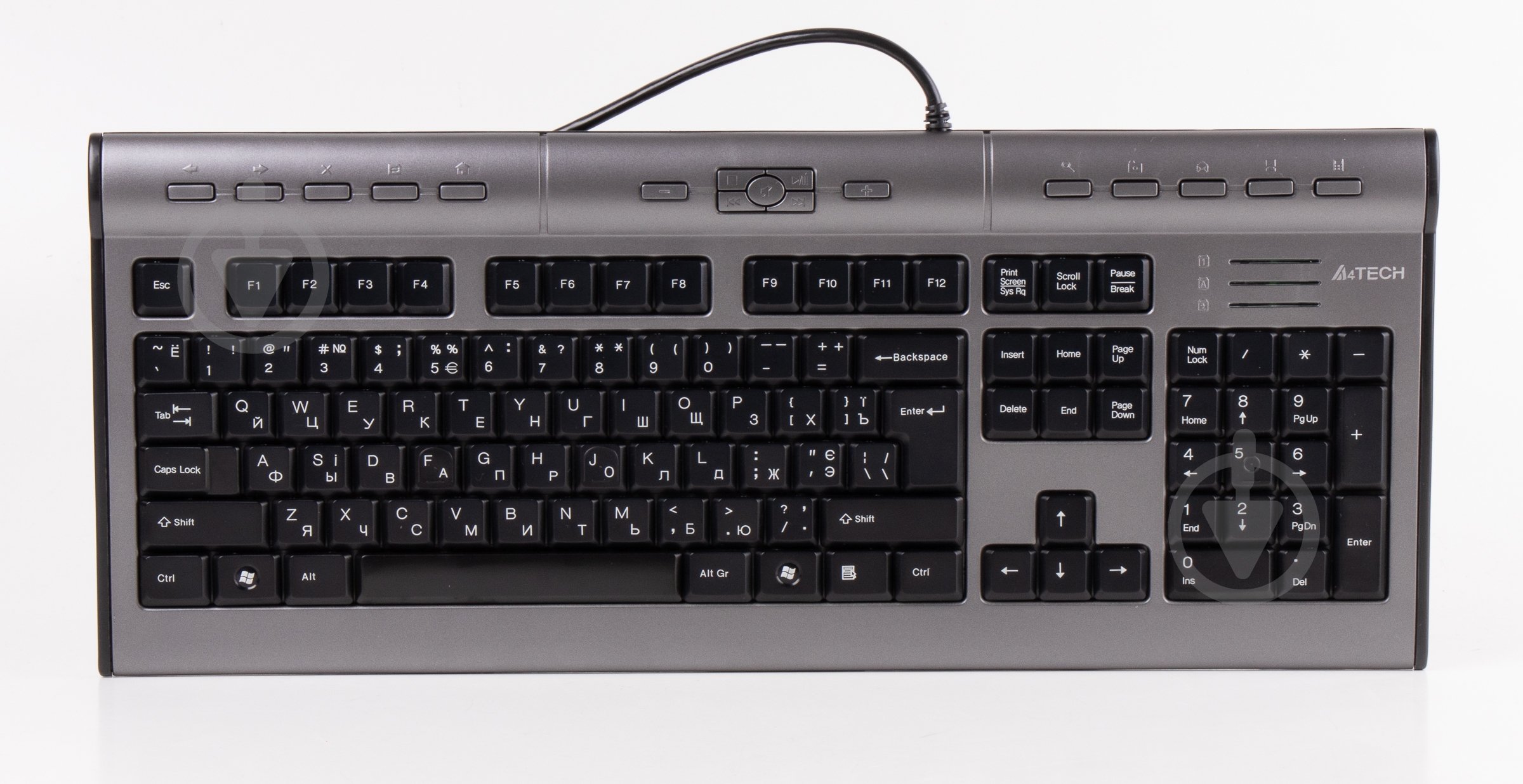 Клавиатура A4Tech (KL-7MUU USB (Silver Grey)) grey - фото 1 Клавиатура A4Tech (KL-7MUU USB (Silver Grey)) grey - фото 1