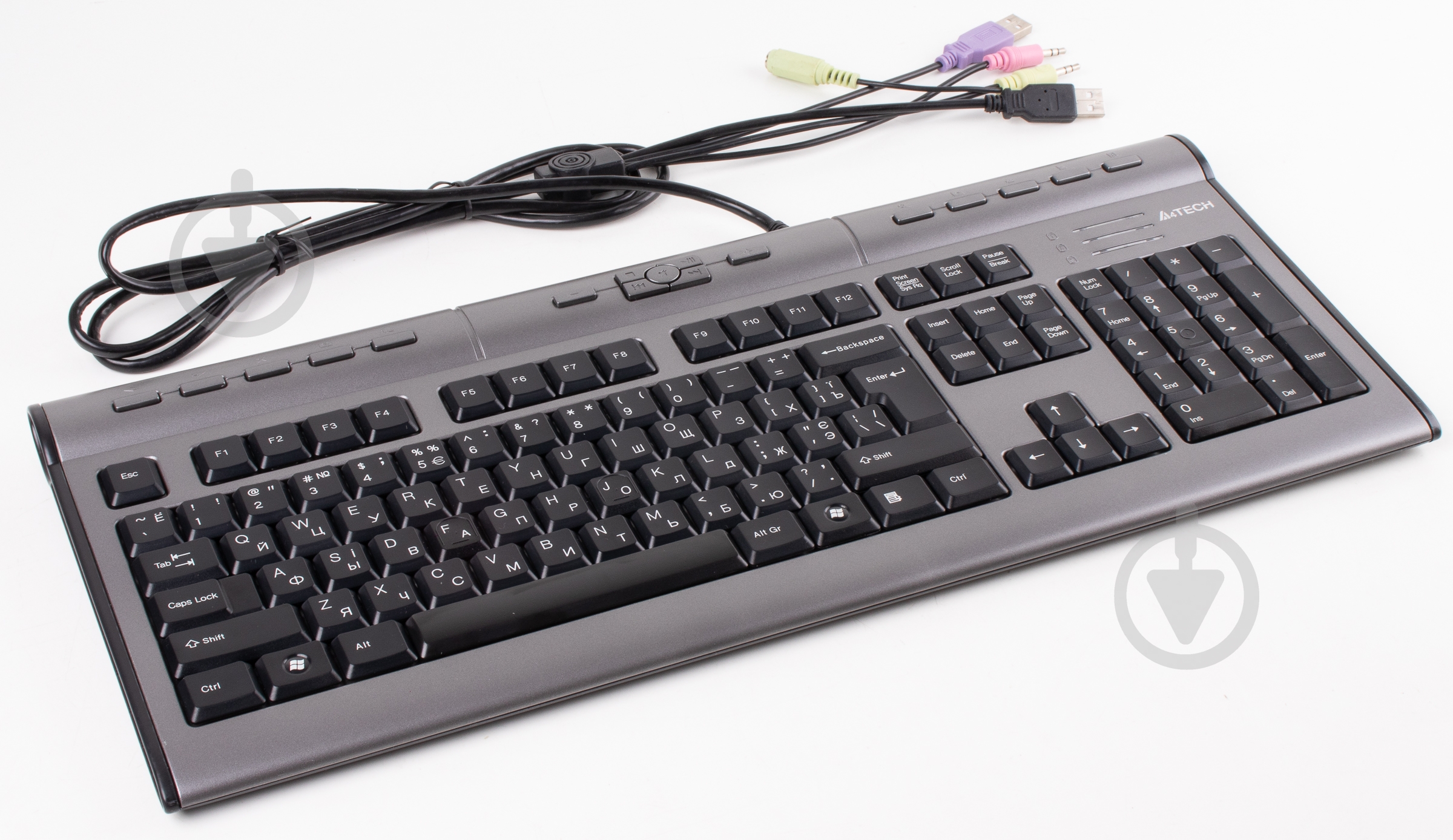 Клавиатура A4Tech (KL-7MUU USB (Silver Grey)) grey - фото 2 Клавиатура A4Tech (KL-7MUU USB (Silver Grey)) grey - фото 2