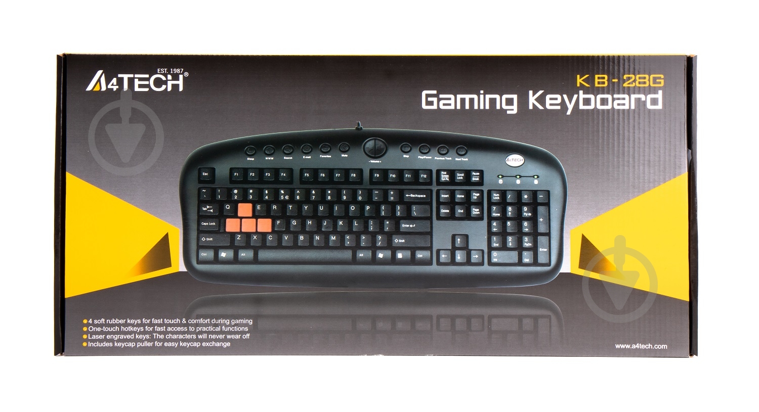 Клавиатура игровая A4Tech (KB-28G PS/2) black - фото 3