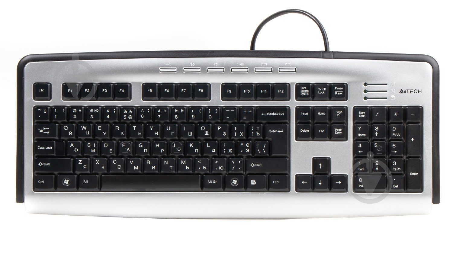 Клавиатура A4Tech (KL-23MUU USB (Silver)) - фото 1