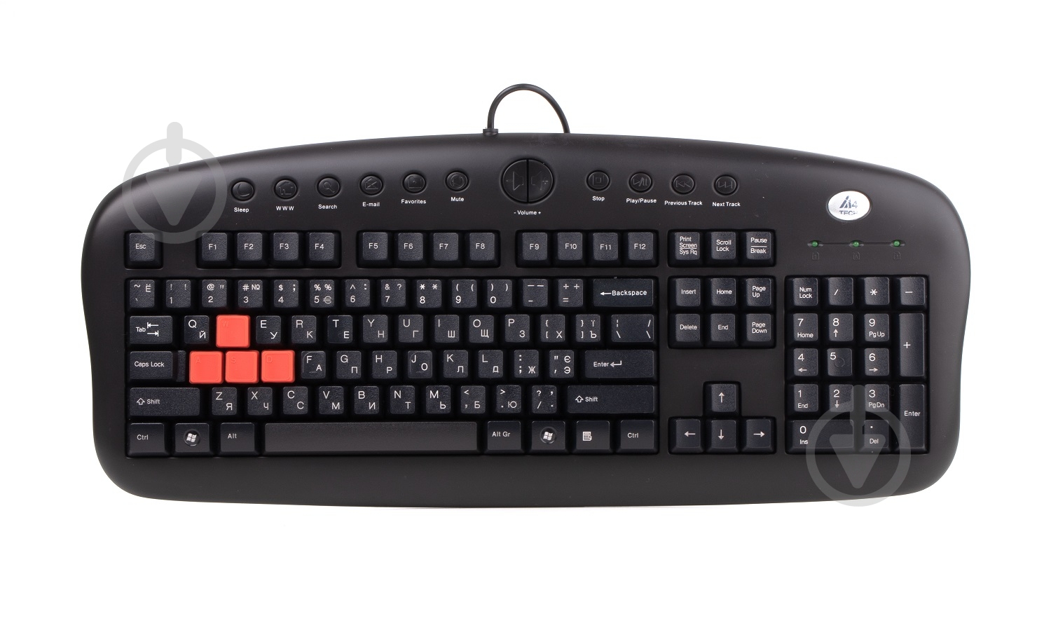 Клавиатура A4Tech (KB-28G USB (Black)) black - фото 1