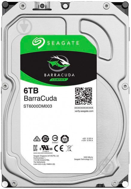 Жесткий диск Seagate Barracuda 6 ТБ 3,5" SATA III (ST6000DM003) silver - фото 1