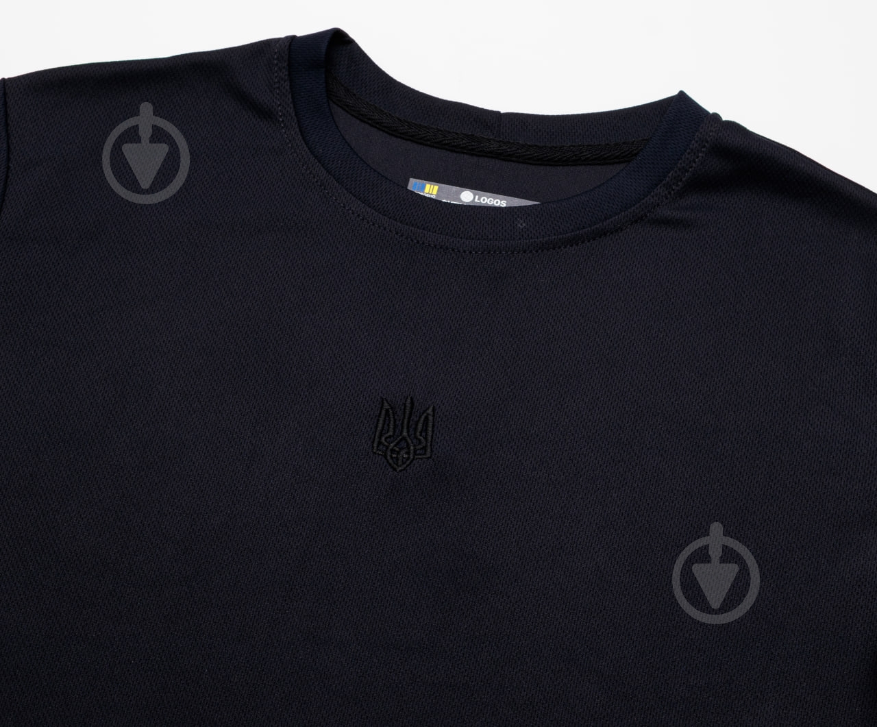 Футболка мужская LOGOS из COOLMAX с вышивкой черный герб 04-09-00-0104 р.S navy/blue - фото 2