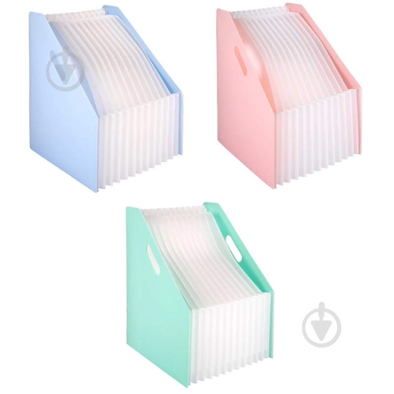 Папка-портфель EB41102 в ассортименте 13 отделений А4 картотека Macaron Deli - фото 1 Папка-портфель EB41102 в ассортименте 13 отделений А4 картотека Macaron Deli - фото 1