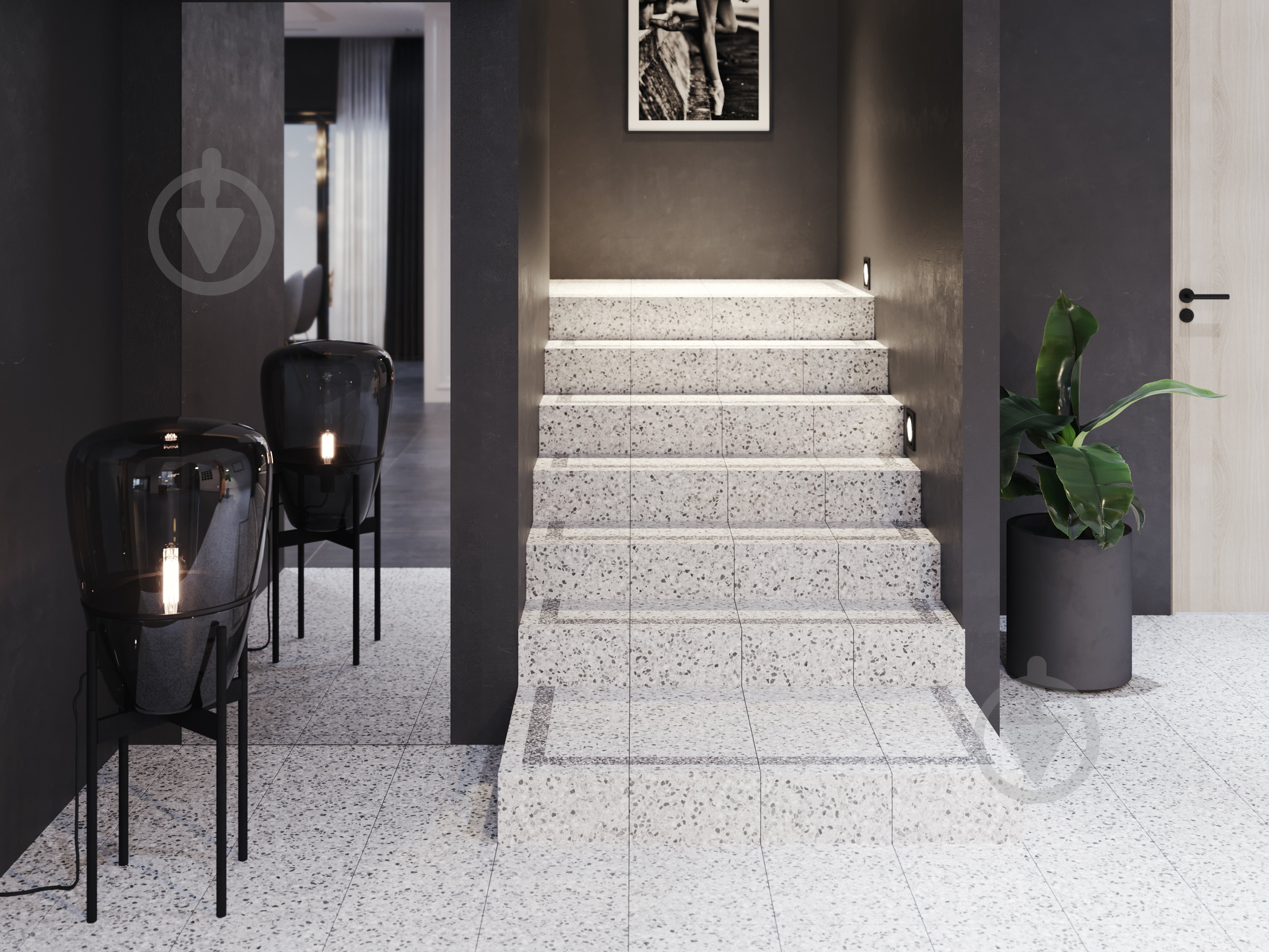 Плитка Golden Tile Steps grey border cordon L32750 30x30 - фото 2