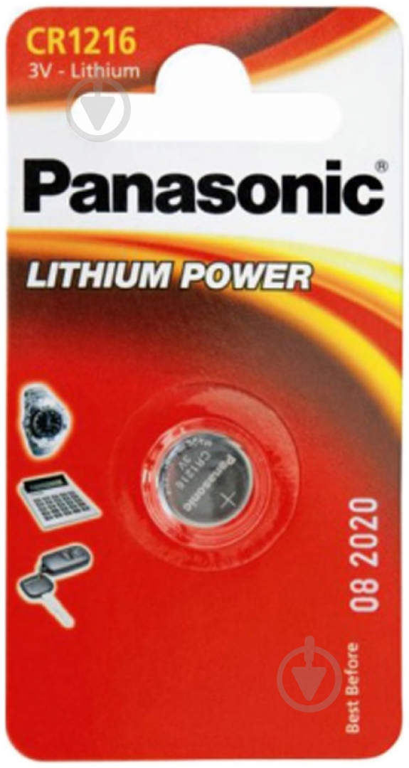 Батарейка Panasonic Panasonic CR 1216 (CR-1216EL/1B) CR1216/CR 1 шт. (CR-1216EL/1B) - фото 1