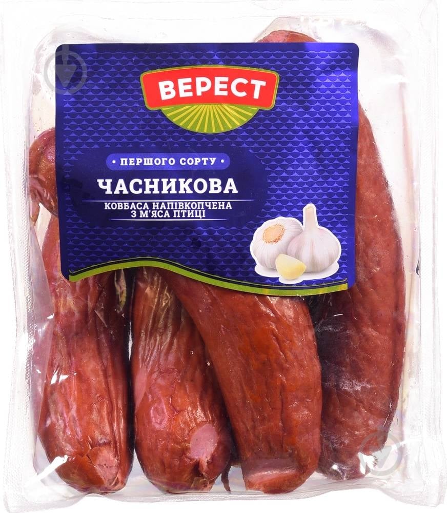 Колбаса Верест Чесночная н/к 1сорт. вес в/уп - фото 1 Колбаса Верест Чесночная н/к 1сорт. вес в/уп - фото 1