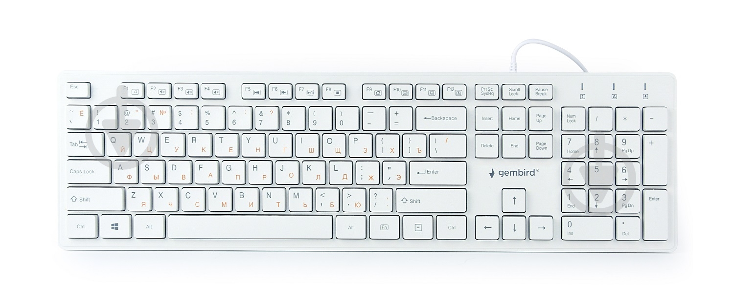 Клавіатура Gembird (KB-MCH-03-W-RU) white - фото 2