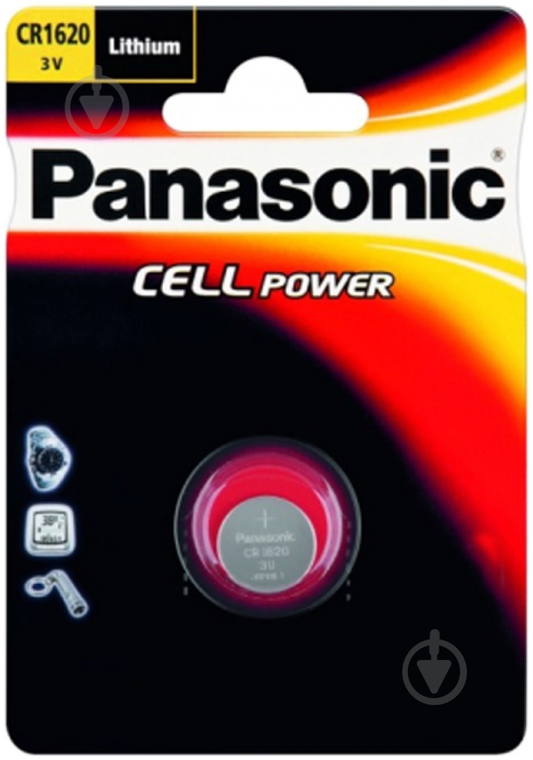Батарейка Panasonic Panasonic CR 1620 (CR-1620EL/1B) CR1620/CR 1 шт. (CR-1620EL/1B) - фото 1