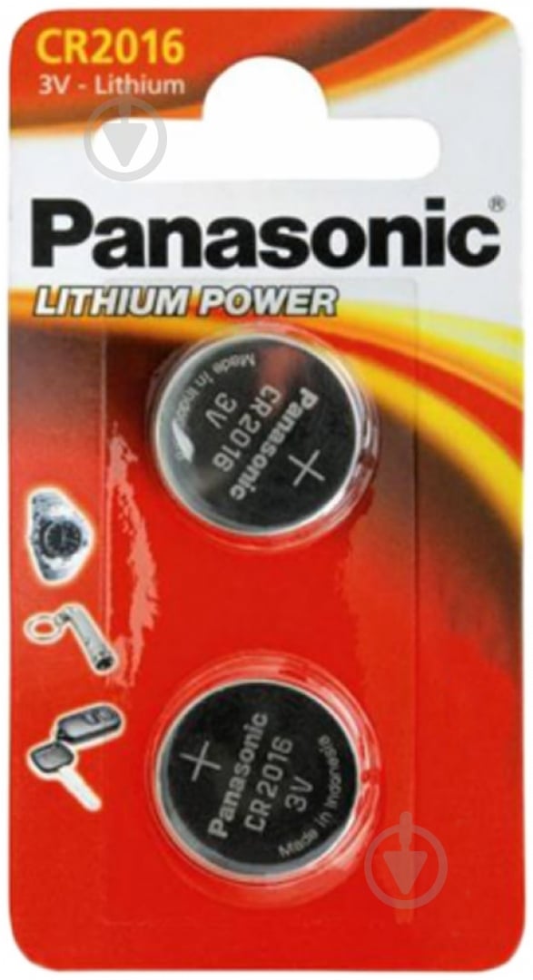 Батарейка Panasonic Panasonic CR 2016 (CR-2016EL/2B) CR2016/CR 2 шт. (CR-2016EL/2B) - фото 1