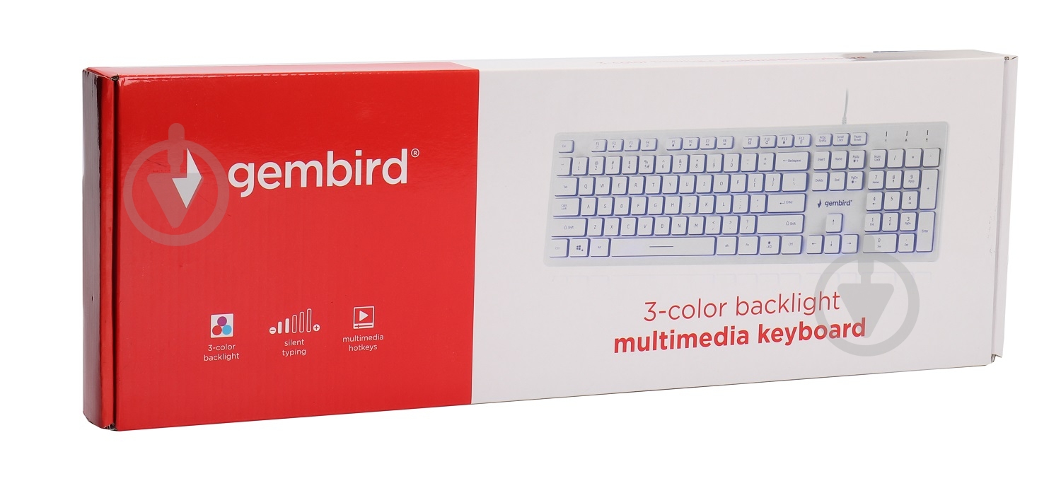 Клавиатура Gembird (KB-UML3-01-W-RU) white - фото 4
