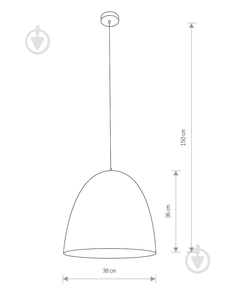 Подвес Nowodvorski 1x40 Вт E27 черный 10318 - фото 2