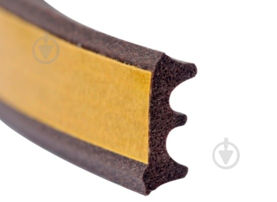 Уплотнитель E-образный A.T.T. 9х4 мм двойной коричневый - фото 2