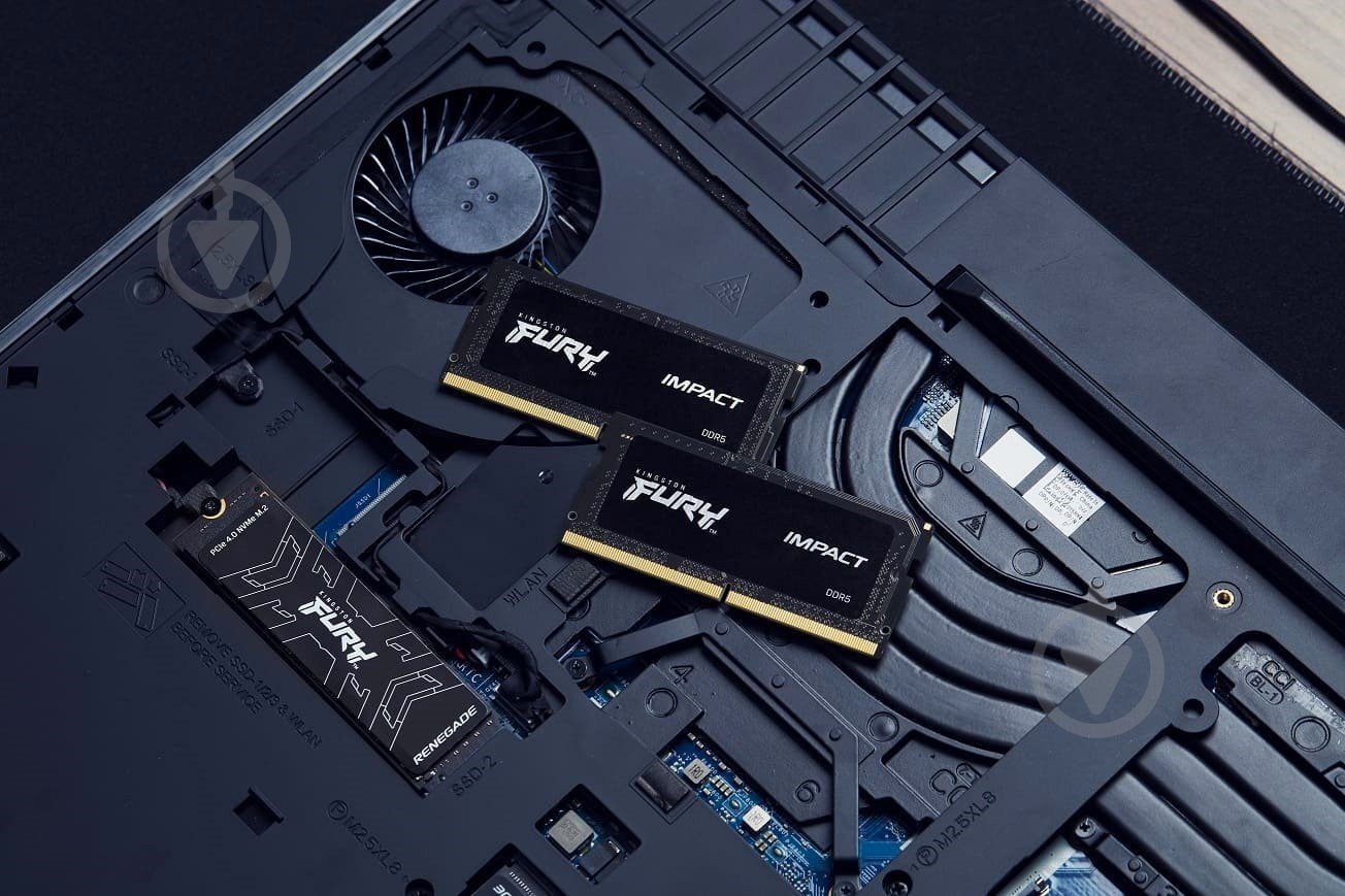 Оперативная память Kingston SODIMM DDR5 16 GB (1x16GB) 4800 MHz (KF548S38IB-16) FURY Impact - фото 4 Оперативная память Kingston SODIMM DDR5 16 GB (1x16GB) 4800 MHz (KF548S38IB-16) FURY Impact - фото 4