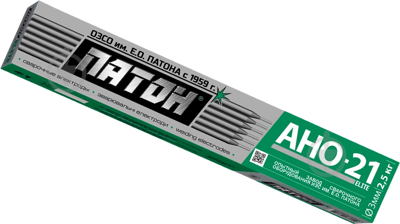 Електроди зварювальні PATON Еліт АНО-21 3 мм 2,5 кг - фото 1 Електроди зварювальні PATON Еліт АНО-21 3 мм 2,5 кг - фото 1