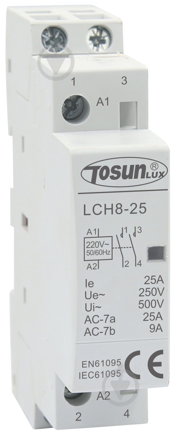 Контактор TosunLux LCH8-20 20A 2P 2NO модульный - фото 1