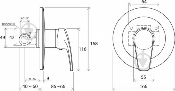 Смеситель для душа Ravak Neo NO 062.00 - фото 2 Смеситель для душа Ravak Neo NO 062.00 - фото 2