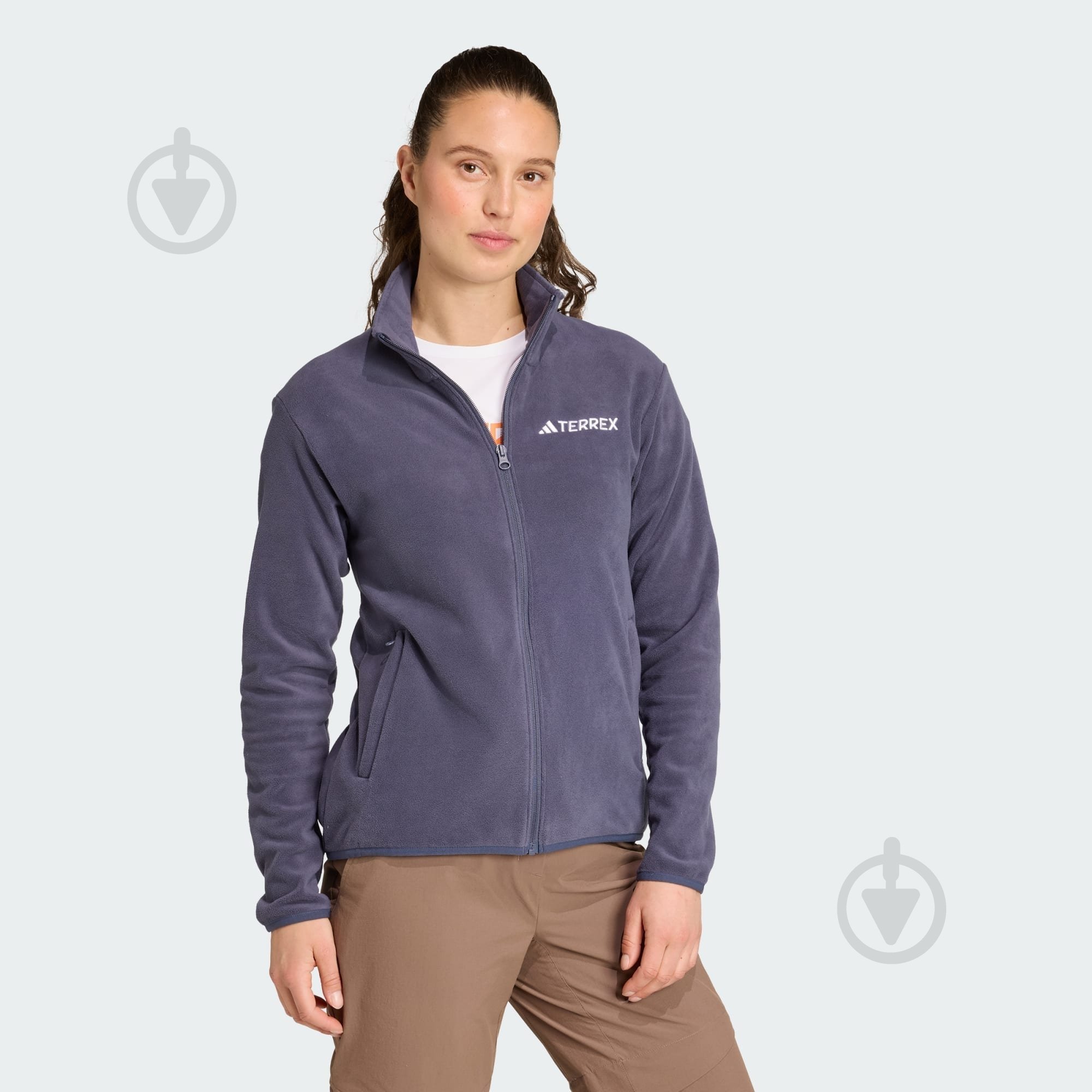 Джемпер Adidas W MT ESS FZ FL JM3114 р.S синий - фото 3 Джемпер Adidas W MT ESS FZ FL JM3114 р.S синий - фото 3