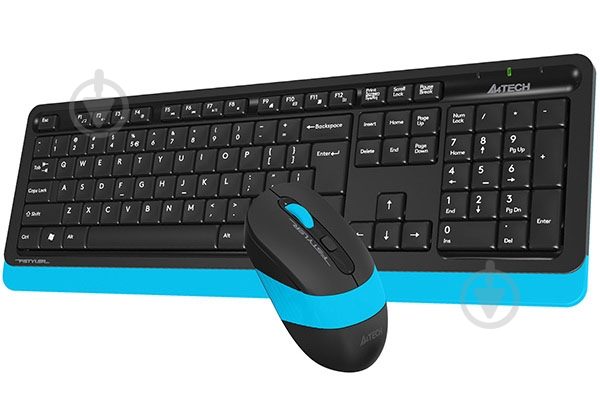 A4Tech Комплект клавиатура и мышь A4Tech Fstyler F1010 Black+ Blue - фото 2