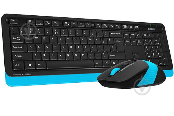 A4Tech Комплект клавиатура и мышь A4Tech Fstyler F1010 Black+ Blue - фото 5