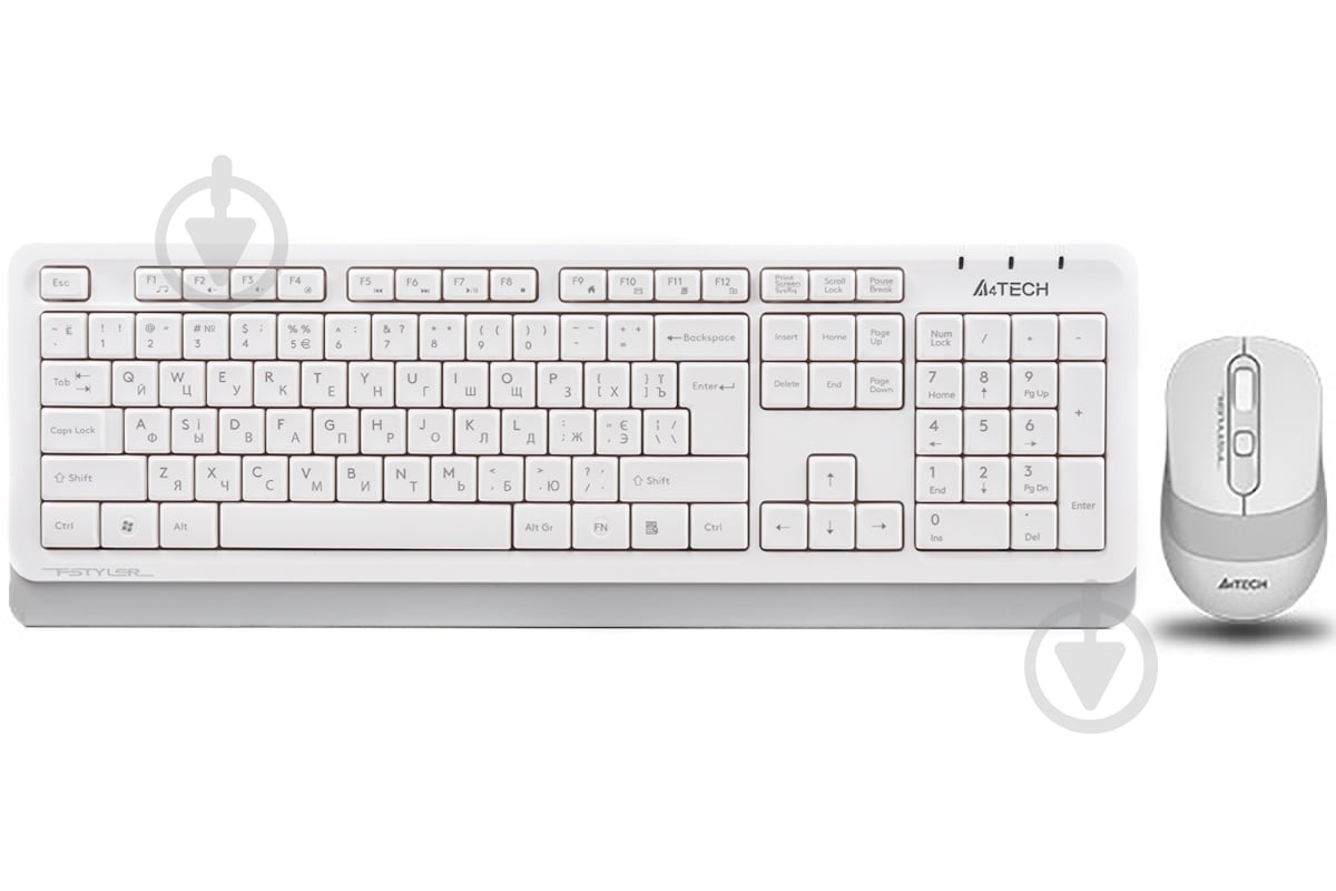 Комплект клавиатура и мышь A4Tech FG1010 (White) - фото 1