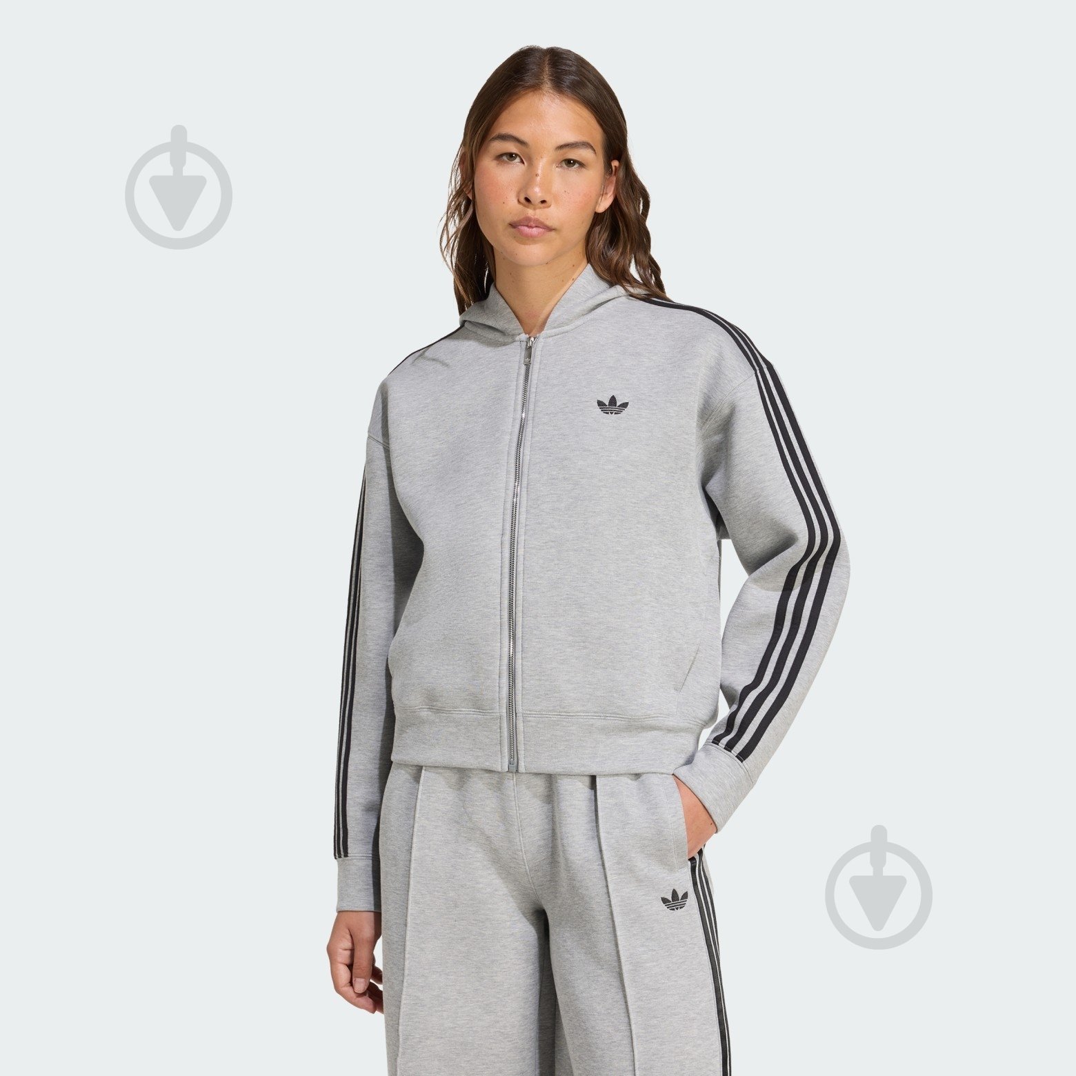 Джемпер Adidas SPACER 3S FZ JY2620 р.S сірий - фото 1