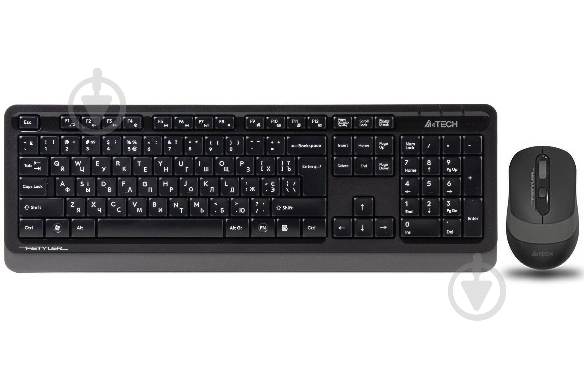 Комплект клавіатура та миша A4Tech FG1010 (Grey) - фото 1