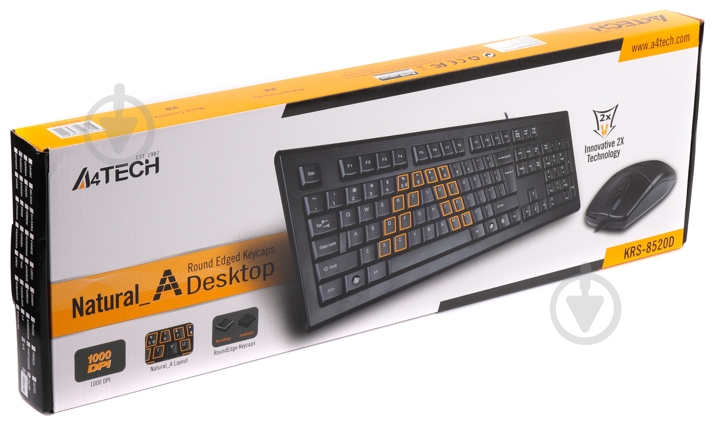 Комплект клавіатура та миша A4Tech KRS-8520D Black - фото 3