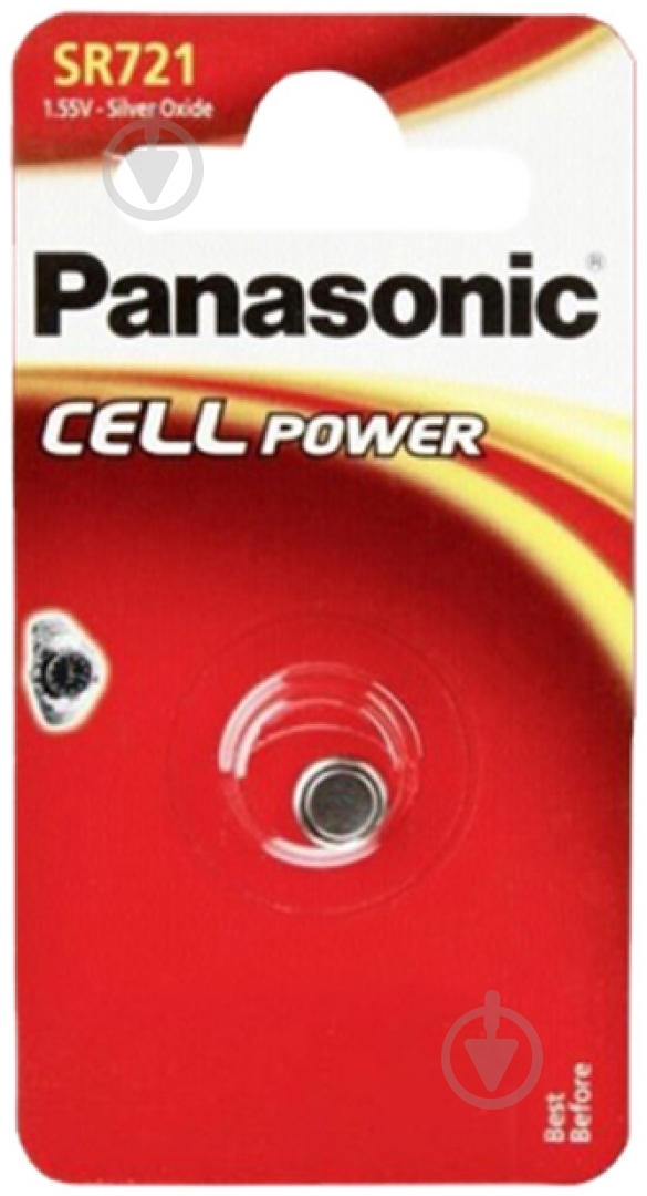 Батарейка Panasonic Panasonic SR 721 BLI 1 (SR-721EL/1B) SR721 1 шт. (SR-721EL/1B) - фото 1 Батарейка Panasonic Panasonic SR 721 BLI 1 (SR-721EL/1B) SR721 1 шт. (SR-721EL/1B) - фото 1