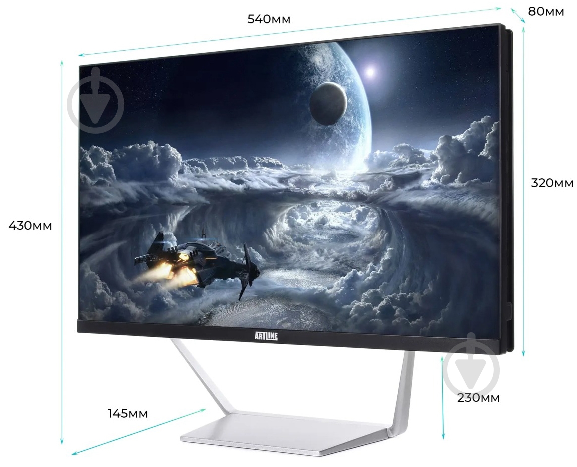 Моноблок Artline Business M65 23,8" (M65v24Win) black/silver - фото 9
