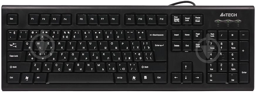 Комплект клавіатура + миша A4Tech KR-85+OP-720 USB чорний (KRS-8572 Black) - фото 2