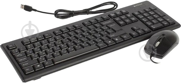 Комплект клавиатура и мышь A4Tech KRS-8372 Black USB - фото 1